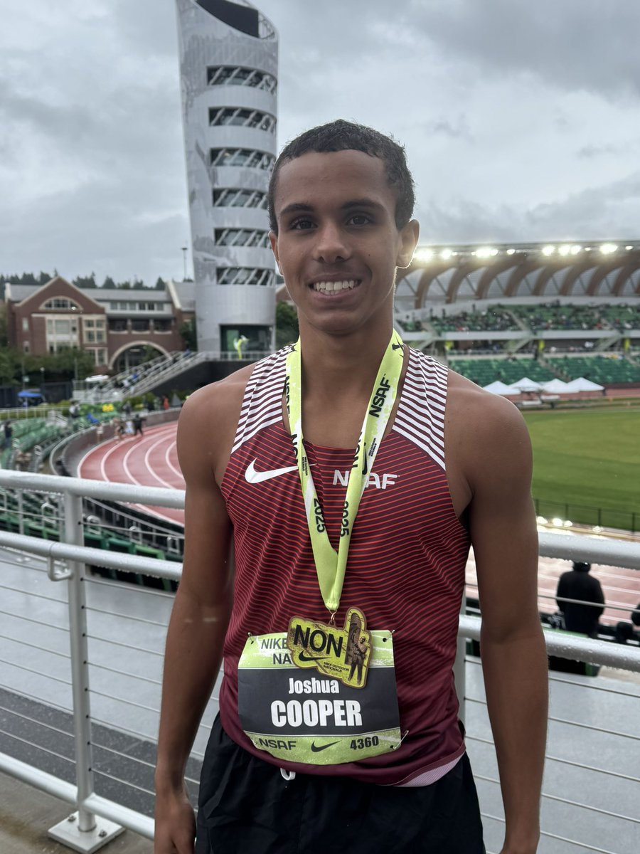 Congratulations to Josh Cooper for placing 3rd at the Nike National Outdoor Championships in the 800 meters with a time of 1:49.32. #us10 #2ndfastestsophmore