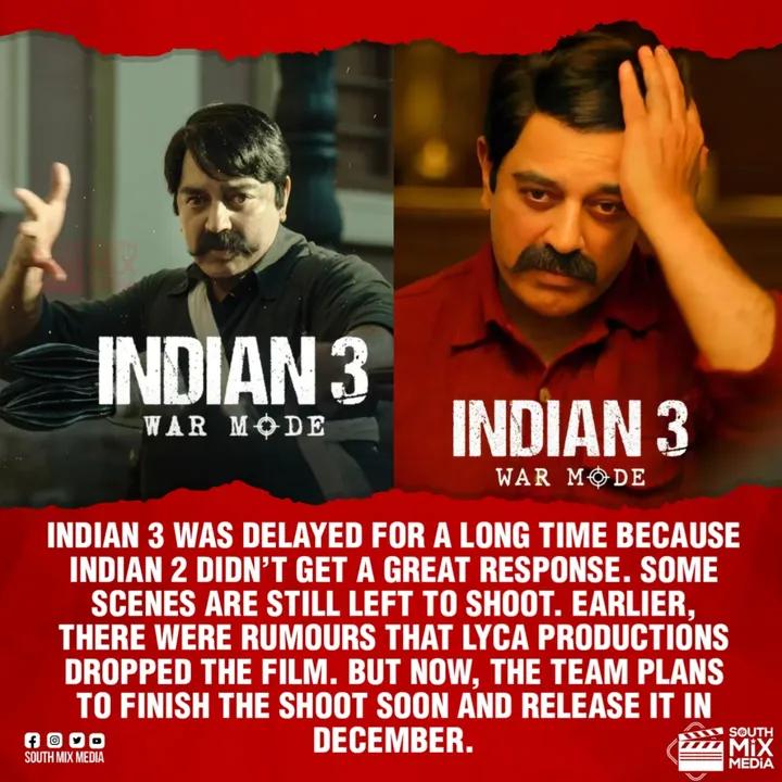 KettavanVishnu_'s tweet photo. CINEMA UPDATE 😎 #Indian3

#Southmixmedia #KamalHaasan 
#Shankar #Indian3 #Indian2 
#ThugLife #ThuglifeBLOCKBUSTER 
#KH237 #ProjectKH #Kuberaa 

@ikamalhaasan @lycaproductions
@shanmughamshankar https://t.co/VjVX3xbSf7