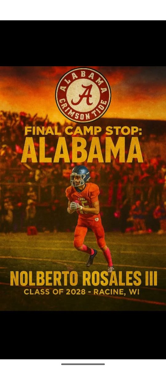 Dad/Nolberto Rosales Jr (@rosales60843) on Twitter photo <a href="/Nolberto_III/">Nolberto Rosales III 2028 Dual Threat QB</a> <a href="/AlabamaFTBL/">Alabama Football</a> <a href="/FBCoachSheridan/">Nick Sheridan</a> <a href="/IamKV1/">VARNELL SPORTS & EDUCATION</a> <a href="/d1_eliii/">Elijah Ballinger</a> <a href="/Paynesworld411/">Nicholas Payne Jr.</a> <a href="/GGocella/">Gavin Gocella</a> <a href="/PrepRedzoneWI/">Prep Redzone Wisconsin</a> <a href="/OJW_Scouting/">PrepRedzone Oliver</a> <a href="/CSAPrepStar/">PREPSTAR</a> Proud of you Son 👏🏾 Summer Camp 2025 Tour ends! Way to compete with the Best players in the Nation 3 Stars and 4 Stars Players!!! Coaches are watching you and remembers your name <a href="/Nolberto_III/">Nolberto Rosales III 2028 Dual Threat QB</a> #Wisconsin #262 <a href="/RacineParkFB/">Racine Park Football</a> <a href="/MJ_NFLDraft/">Mark Johnson</a> <a href="/bench424nmore/">Mark Gibson</a> <a href="/Nolberto_III/">Nolberto Rosales III 2028 Dual Threat QB</a> <a href="/AlabamaFTBL/">Alabama Football</a> <a href="/FBCoachSheridan/">Nick Sheridan</a> <a href="/IamKV1/">VARNELL SPORTS & EDUCATION</a> <a href="/d1_eliii/">Elijah Ballinger</a> <a href="/Paynesworld411/">Nicholas Payne Jr.</a> <a href="/GGocella/">Gavin Gocella</a> <a href="/PrepRedzoneWI/">Prep Redzone Wisconsin</a> <a href="/OJW_Scouting/">PrepRedzone Oliver</a> <a href="/CSAPrepStar/">PREPSTAR</a> Proud of you Son 👏🏾 Summer Camp 2025 Tour ends! Way to compete with the Best players in the Nation 3 Stars and 4 Stars Players!!! Coaches are watching you and remembers your name <a href="/Nolberto_III/">Nolberto Rosales III 2028 Dual Threat QB</a> #Wisconsin #262 <a href="/RacineParkFB/">Racine Park Football</a> <a href="/MJ_NFLDraft/">Mark Johnson</a> <a href="/bench424nmore/">Mark Gibson</a>