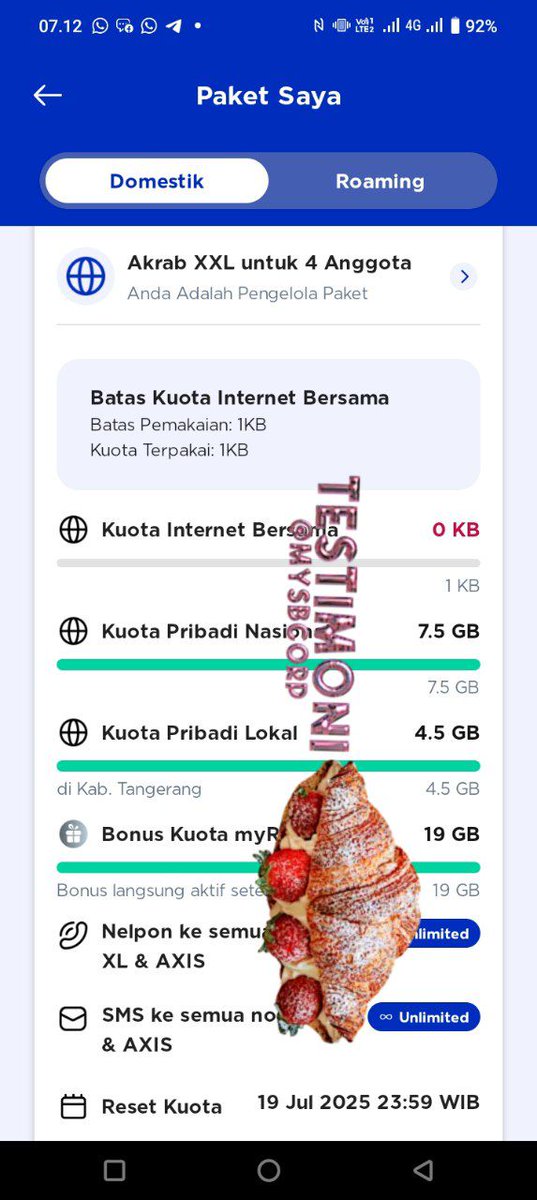 wts xl akrab nyaa, 55k aja harga promo, cape ak jualain hueee

mastif sampe 19 juli, kuota bersama 40gb, kuota bonus ±31 gb yaa tergantung area

WA ajaa ada di bio, DM suka ga muncul, testinya cek media/bio okee