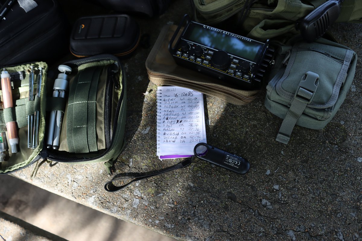 josefius's tweet image. I went out to #pawnee to US-12085 Pawnee Bill Ranch State Historic Site to activate #parksontheair. I used the Elecraft #KX2 with the #AX1 due to the high winds. And of course the #bamatech TP-III. #QRP #CW #POTA #FieldRadio #AmateurRadio