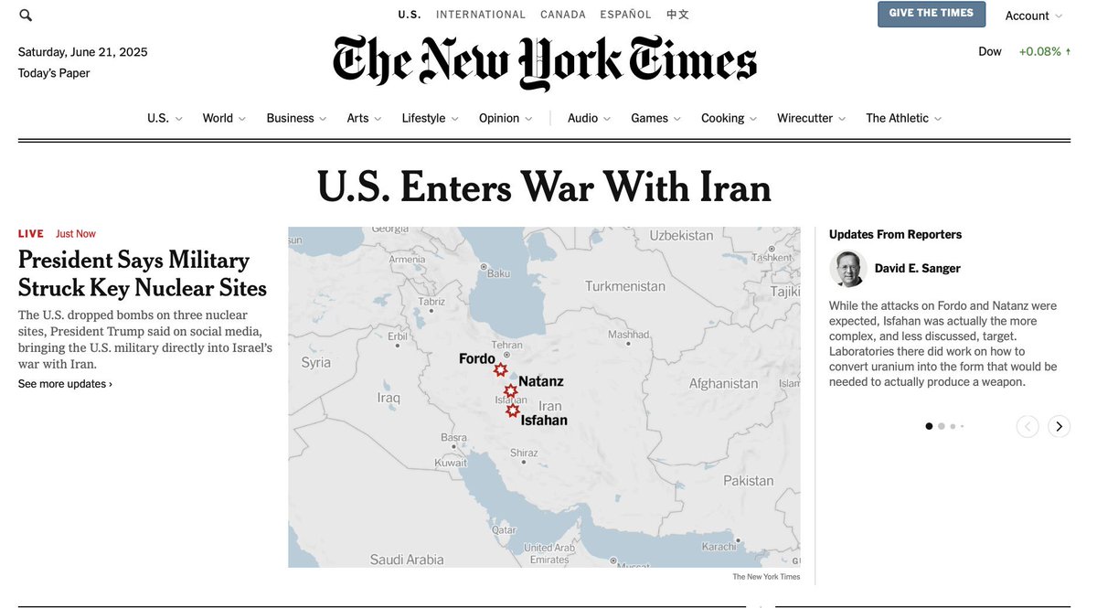 ⚡️NYT front page: