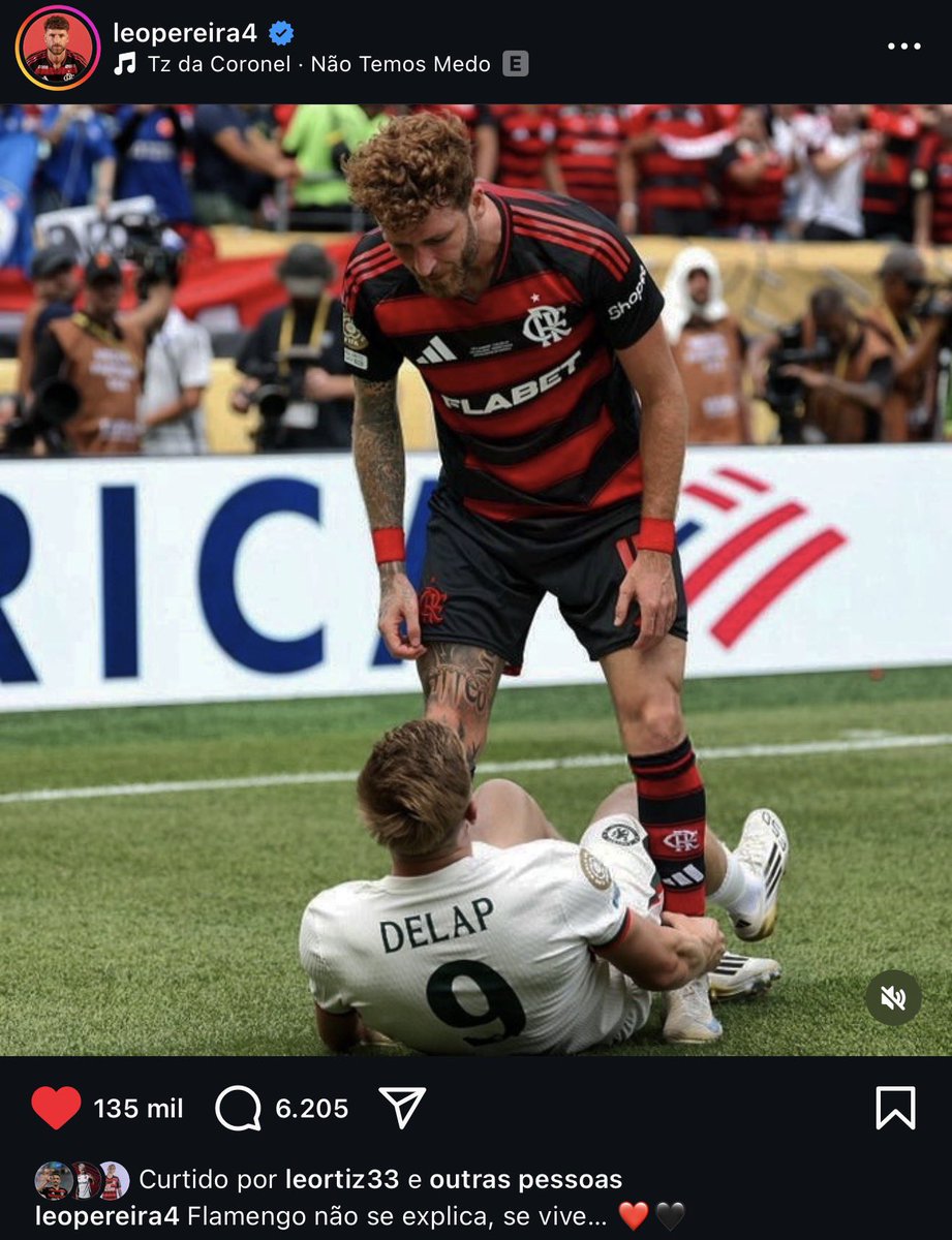 Léo Pereira via Instagram: “Flamengo não se explica, se vive…”