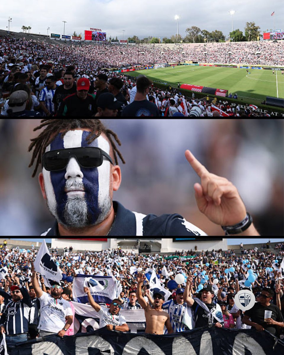 dlptlv's tweet photo. La afición de Rayados otra vez respondió con una buena entrada en el Rose Bowl 🏟️👏 https://t.co/SFwyv8genz