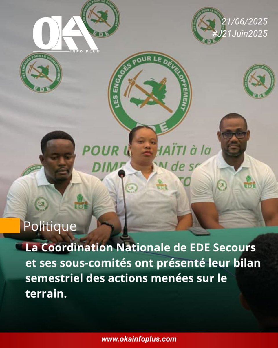📊 Bilan semestriel de EDE Secours
La Coordination Nationale de EDE Secours et ses sous-comités ont présenté leur rapport d’activités sur le terrain pour les six derniers mois.
#EDESecours #Bilan #ActionsHumanitaires #Engagement #OKAInfoPlus