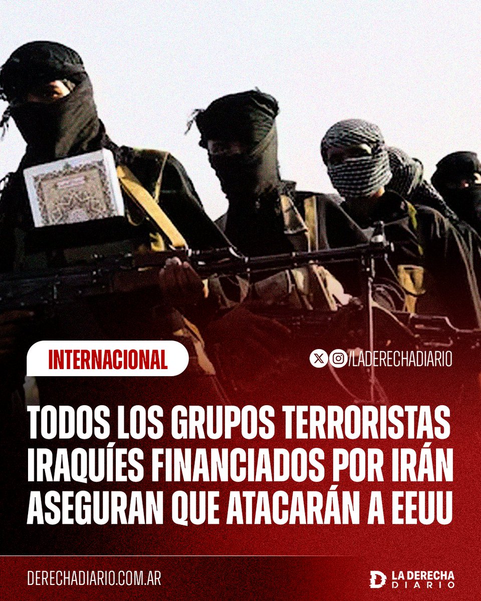 🚨🇮🇶🇮🇷🇺🇸🇮🇱 | #URGENTE Tras la destrucción de las bases nucleares iraníes, todos los grupos terroristas iraquíes aseguran que atacarán a los Estados Unidos.