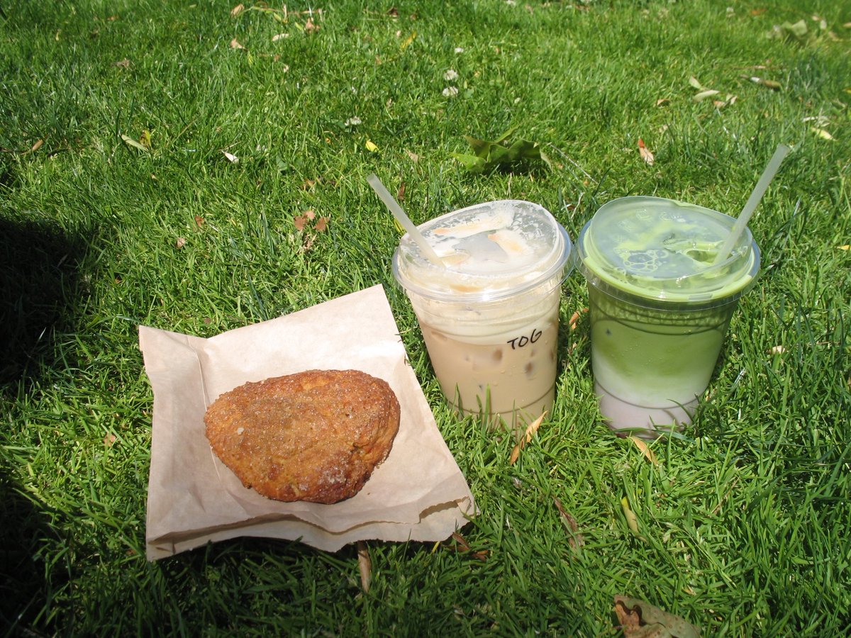 born to enjoy nature, forced to take pic of performative matcha
