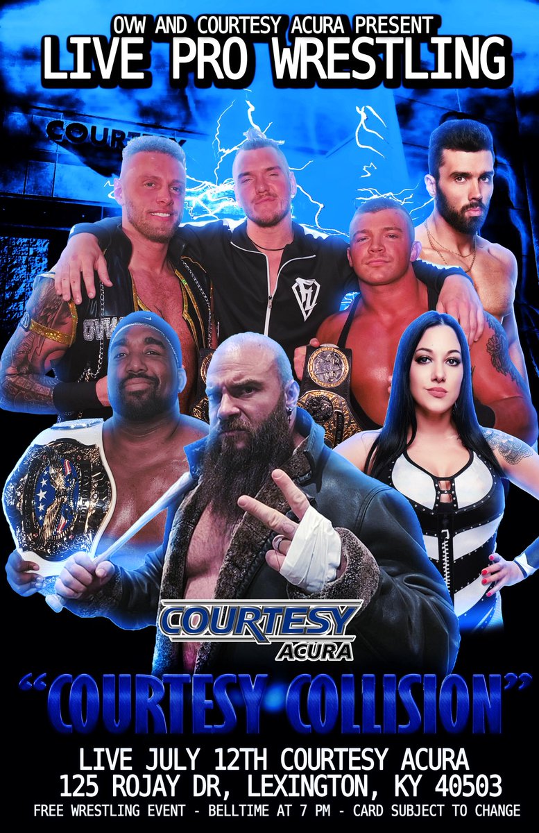 We’re returning to COURTESY ACURA in #Lexington on JULY 12TH and we want to see you there for all the action!

This is a free show, so don’t miss out!