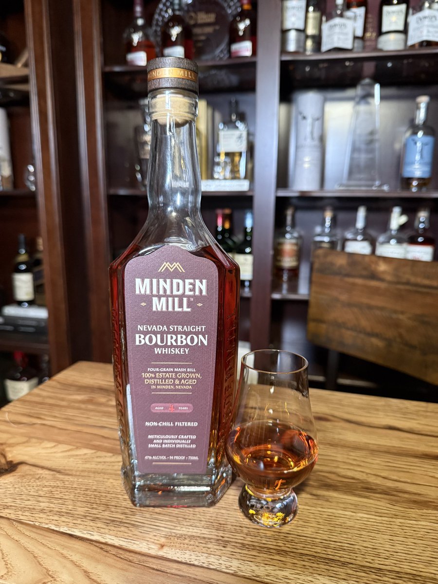 Tonight’s #SaturdayNightSip Is the Minden Mill Nevada Straight Bourbon. Lots of cherries and spice.