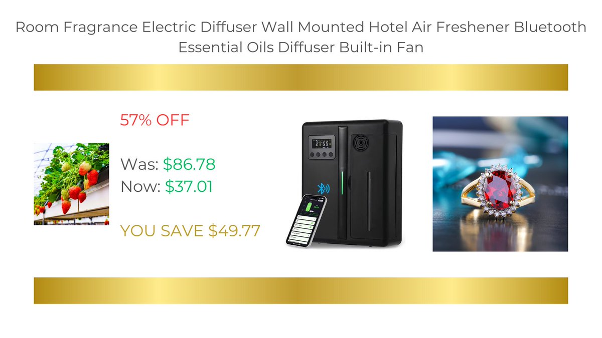 JonArauzo's tweet image. Room Fragrance Electric Diffuser Wall Mounted Hotel Air Freshener Bluetooth Essential Oils Diffuser Built-in Fan

Buy it now:

s.click.aliexpress.com/e/_oBfNnDq

#electric #fragrance #diffuser #wallmounted #airfreshener #essentialoils #forsale #buynow #product #discount #aliexpress