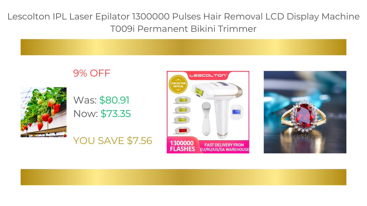 JonArauzo's tweet image. Lescolton IPL Laser Epilator 1300000 Pulses Hair Removal LCD Display Machine T009i Permanent Bikini Trimmer

Buy it now:

s.click.aliexpress.com/e/_oBxdoD2

#laser #epilator #permanent #hair #remover #lcd #display #forsale #buynow #product #discount #aliexpress #shopping #smallbusiness…