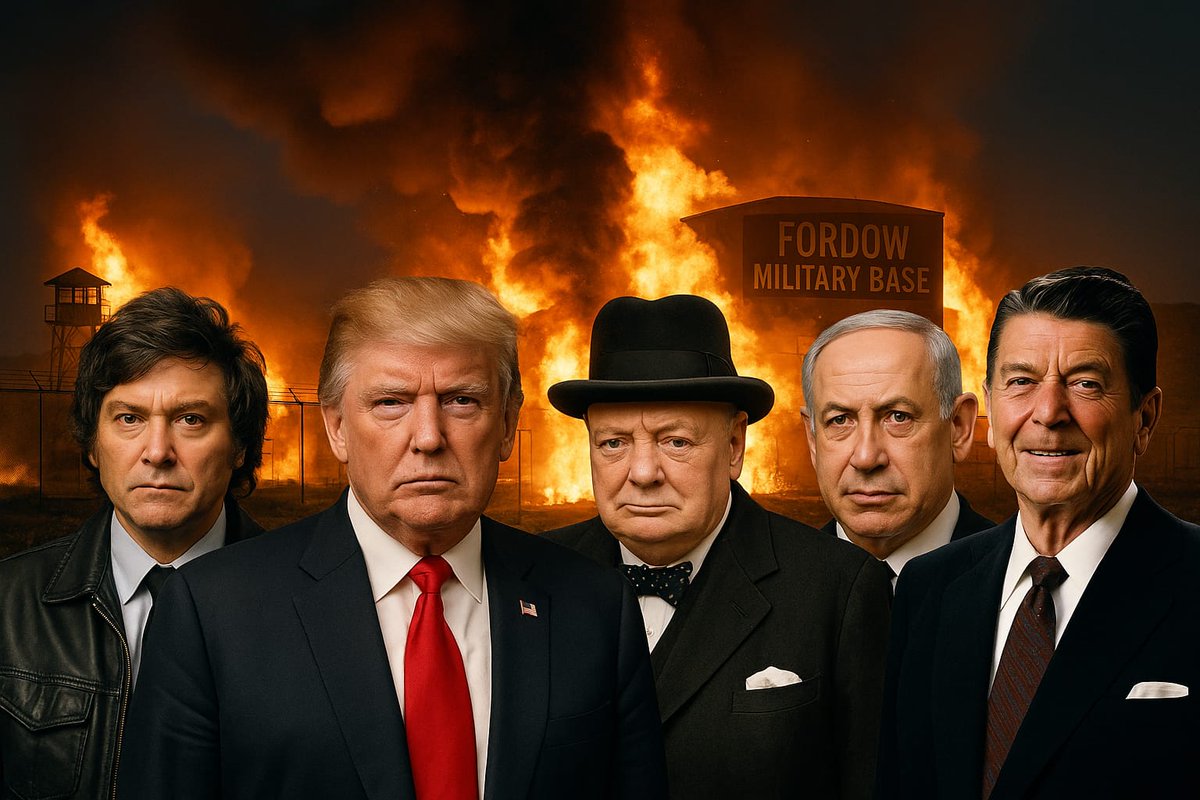CHC31's tweet photo. GOLPE KNOCK DE DERECHA A IRAN: @realDonaldTrump le recordó a Irán quien manda en el mundo y bombardeo sus bases donde fabricaba armas nucleares, aplicando la doctrina Churchill de no negociar con dictaduras. VIVA LA LIBERTAD CARAJO https://t.co/9Pad43dzEQ