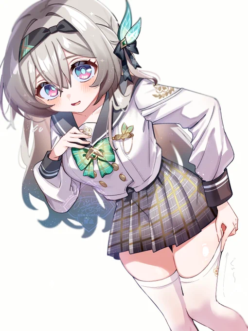 制服ホタルちゃん白ニーソ履いてくれてありがとう #HonkaiStaRrail #Firefly
