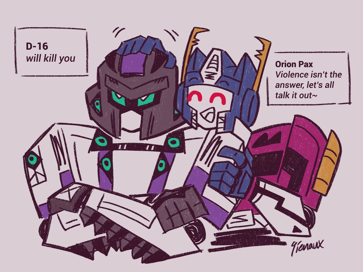 qien_was_here's tweet image. ArmadaAU #dpax doodles! Testing out their personalities/dynamics in this continuity.

#TransformersOne #TransformersArmada