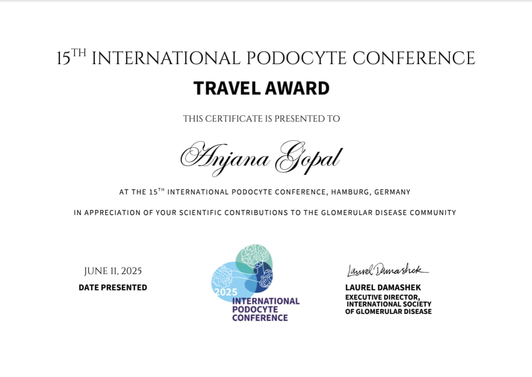 Thrilled to have been part of the International Podocyte conference in Hamburg, Germany. Thank you to the team for granting the Travel award and giving a platform to  present our work. <a href="/Tobias_B_Huber/">Tobias B. Huber</a> <a href="/ISGDtweets/">International Society of Glomerular Disease</a> <a href="/kidneydoc101/">Prof Liz B 🇬🇧🇮🇱🇺🇦🇵🇸</a>