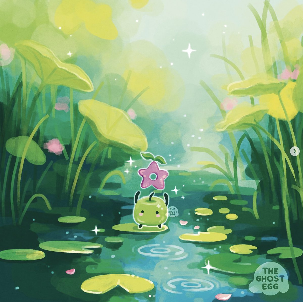 theghostegg's tweet photo. A wee junimo says hello! #StardewValleyfanart #SDV https://t.co/AWHdiXY0eD