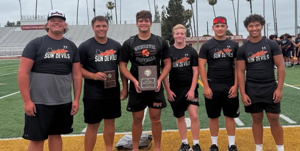Seniors led the way today, and helped us beat 25 other schools on the way to the West Covina High School Lineman Comp for the 3rd year in a row!