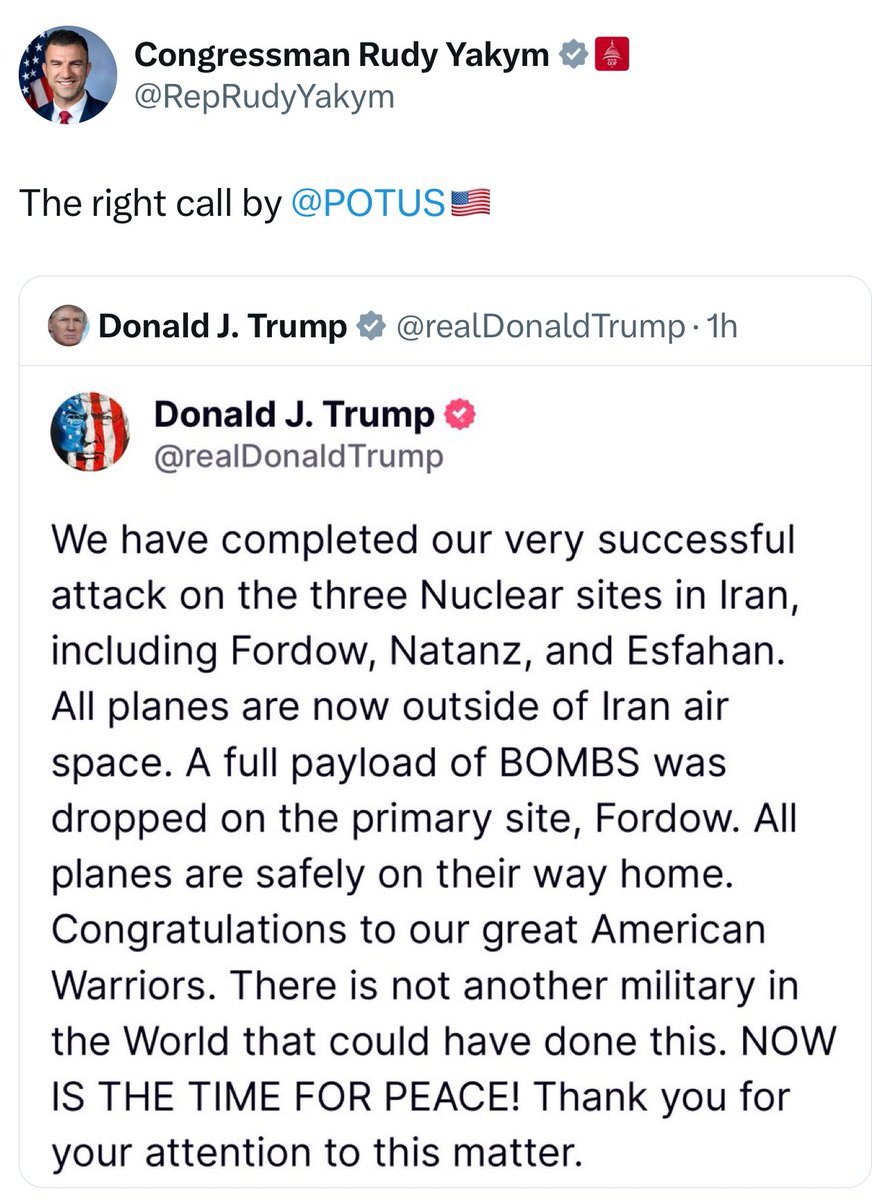 Initial reactions from Indiana congressmen on the U.S. joining Israel’s strikes on Iran 

Republicans standing behind the presidents decision