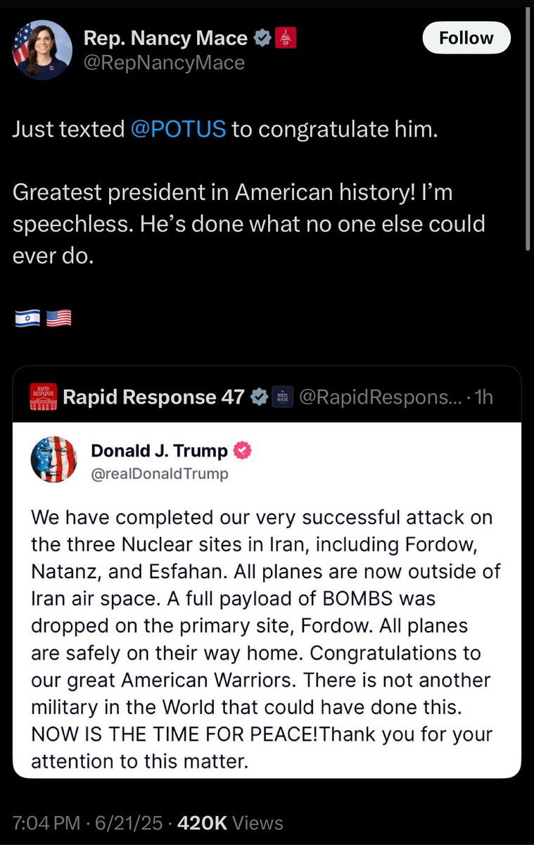 BowTiedRanger's tweet photo. Take note of which flag she put first. https://t.co/tZoZ7aVRnC