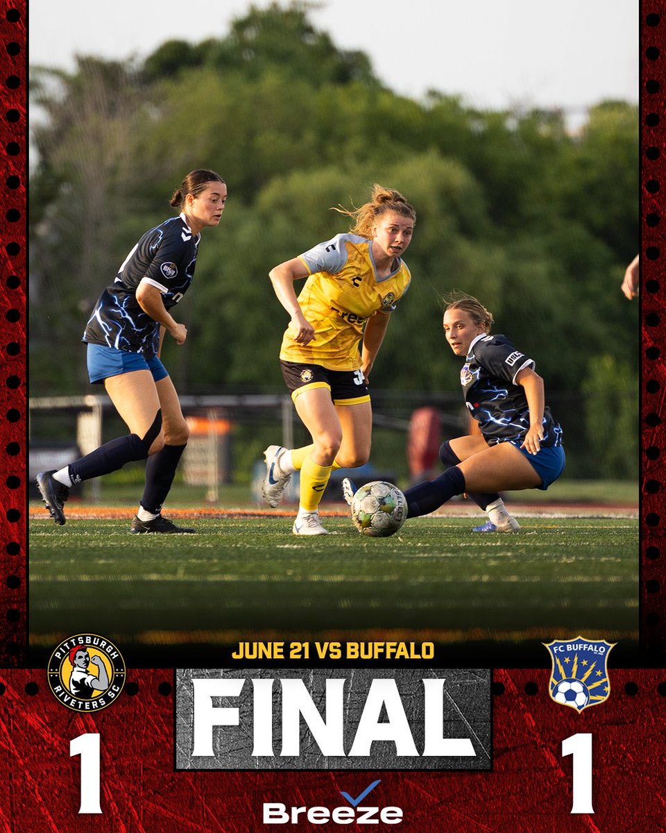 💪 A result on the road, and one step closer to the playoffs!

#BUFvPIT #RivetersRise #ForTheW