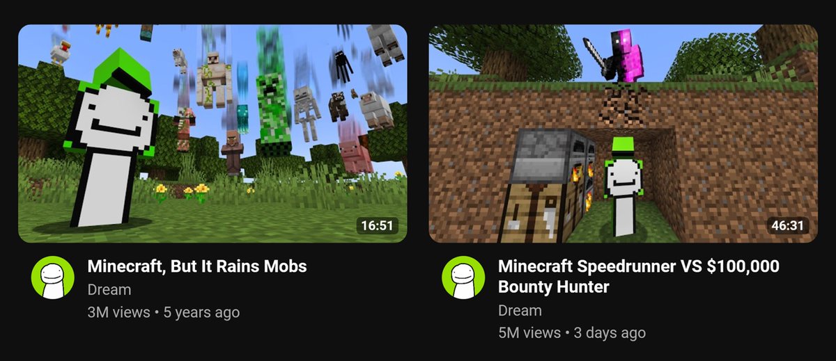 Here's the first thumbnail VS last thumbnail I made for Dream: