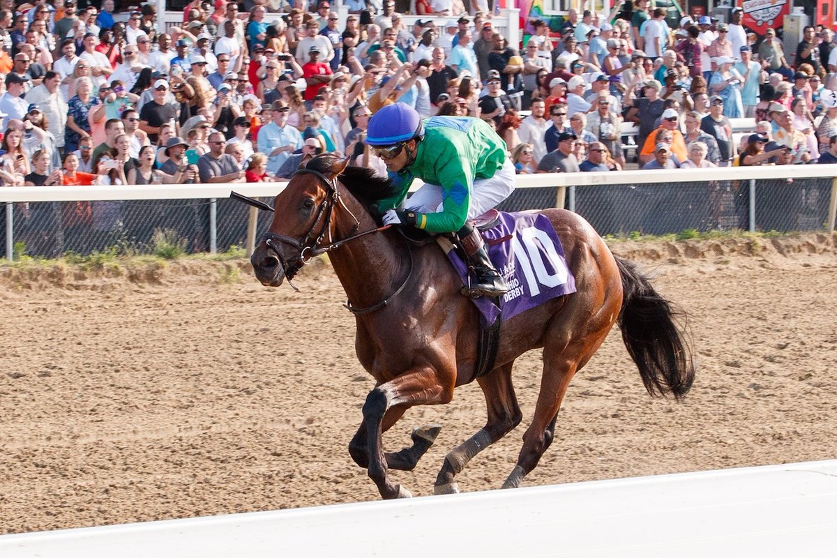 Distance no problem for Mo Plex in Ohio Derby. 🏆 

Vance Hanson has a recap! 

spr.ly/60154kNyL