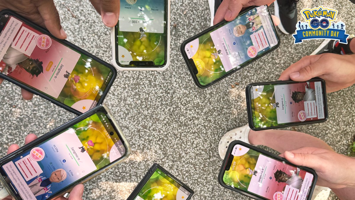 PokemonGoApp's tweet photo. Whether you were playing solo or rolling deep with a squad, we enjoyed seeing all the good Jangmo-o vibes shared during #PokemonGOCommunityDay today! 
📍: USA, Brazil https://t.co/ClztzWH0kS