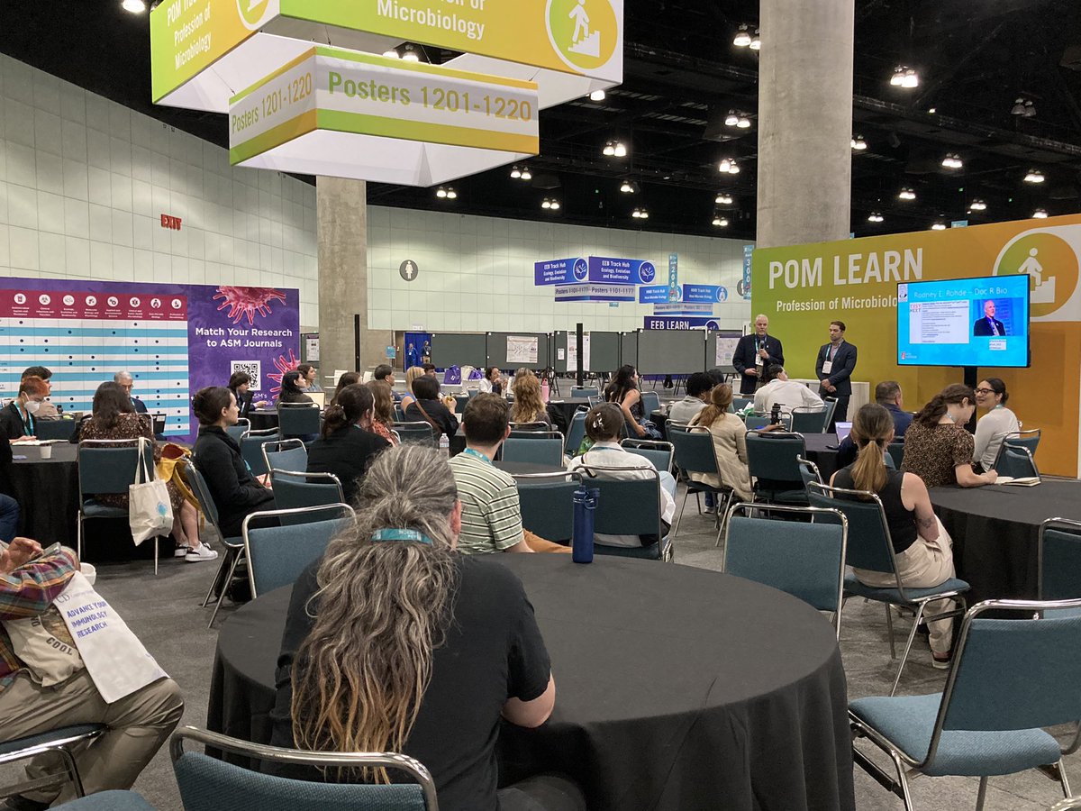 So excited to get these two to come talk about their hybrid careers spanning public health, academia, industry, and lab medicine/pathology overall. When my <a href="/ASCP_Chicago/">ASCP</a> and <a href="/ASMicrobiology/">ASM</a> worlds collide. #ASMicrobe