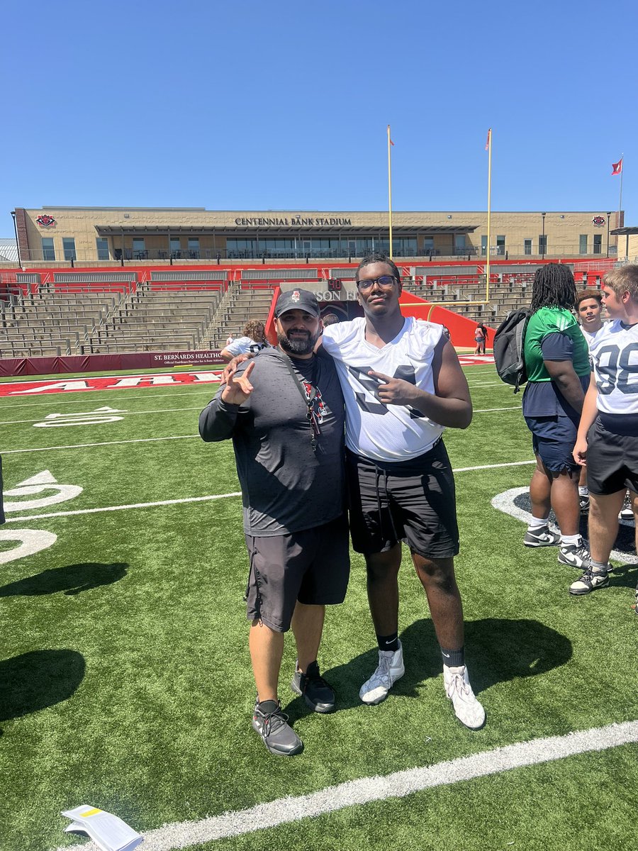mrajordanjr21's tweet image. I had a great time at the Arkansas state camp and i am blessed to have been able to show my abilities on the felid and what i bring to the table @CoachNickGrimes @CoachRyanFavre @CoachKDallas @Danny__mejia @CoachTFoster