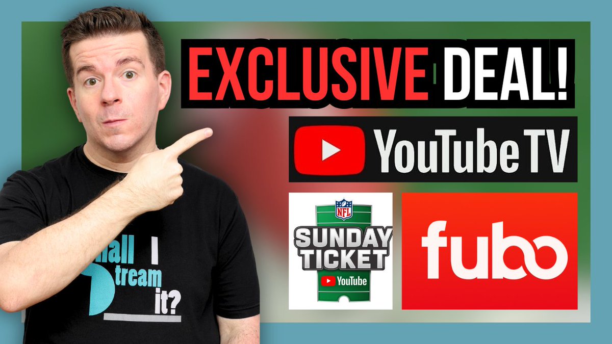 There are some big savings you can get right now on live TV streaming services including YouTube TV, NFL Sunday Ticket, Sling TV, and Fubo. 

I've compiled the best deals here: youtube.com/watch?v=kyH0V6…