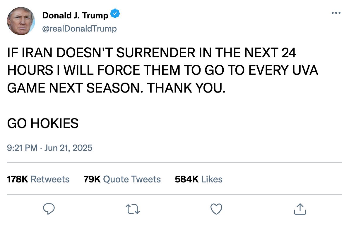 RedcupVt's tweet photo. Big news from the POTUS https://t.co/DuZAnMNr0V