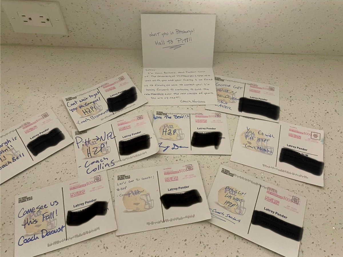LaTroy Pender Jr (@9kbrisk) on Twitter photo Handwritten Letters from University of Pittsburgh 🔵🟡 #HailToPitt <a href="/CoachJjLaster/">Jay Jay Laster</a> <a href="/coachcsanders/">Cory Sanders</a> <a href="/ARCHIECOLLINS_/">Coach Collins</a> <a href="/Rivals_Pitt/">Pittsburgh Rivals</a> <a href="/RHS_RaidersFB/">Riverdale Raiders Football</a> <a href="/Sw_Fla_Top_Prep/">Sw Florida Top Prep ™️</a> <a href="/adamgorney/">Adam Gorney</a> <a href="/TomLoy247/">Tom Loy</a> <a href="/ChadSimmons_/">ChadSimmons</a> Handwritten Letters from University of Pittsburgh 🔵🟡 #HailToPitt <a href="/CoachJjLaster/">Jay Jay Laster</a> <a href="/coachcsanders/">Cory Sanders</a> <a href="/ARCHIECOLLINS_/">Coach Collins</a> <a href="/Rivals_Pitt/">Pittsburgh Rivals</a> <a href="/RHS_RaidersFB/">Riverdale Raiders Football</a> <a href="/Sw_Fla_Top_Prep/">Sw Florida Top Prep ™️</a> <a href="/adamgorney/">Adam Gorney</a> <a href="/TomLoy247/">Tom Loy</a> <a href="/ChadSimmons_/">ChadSimmons</a>