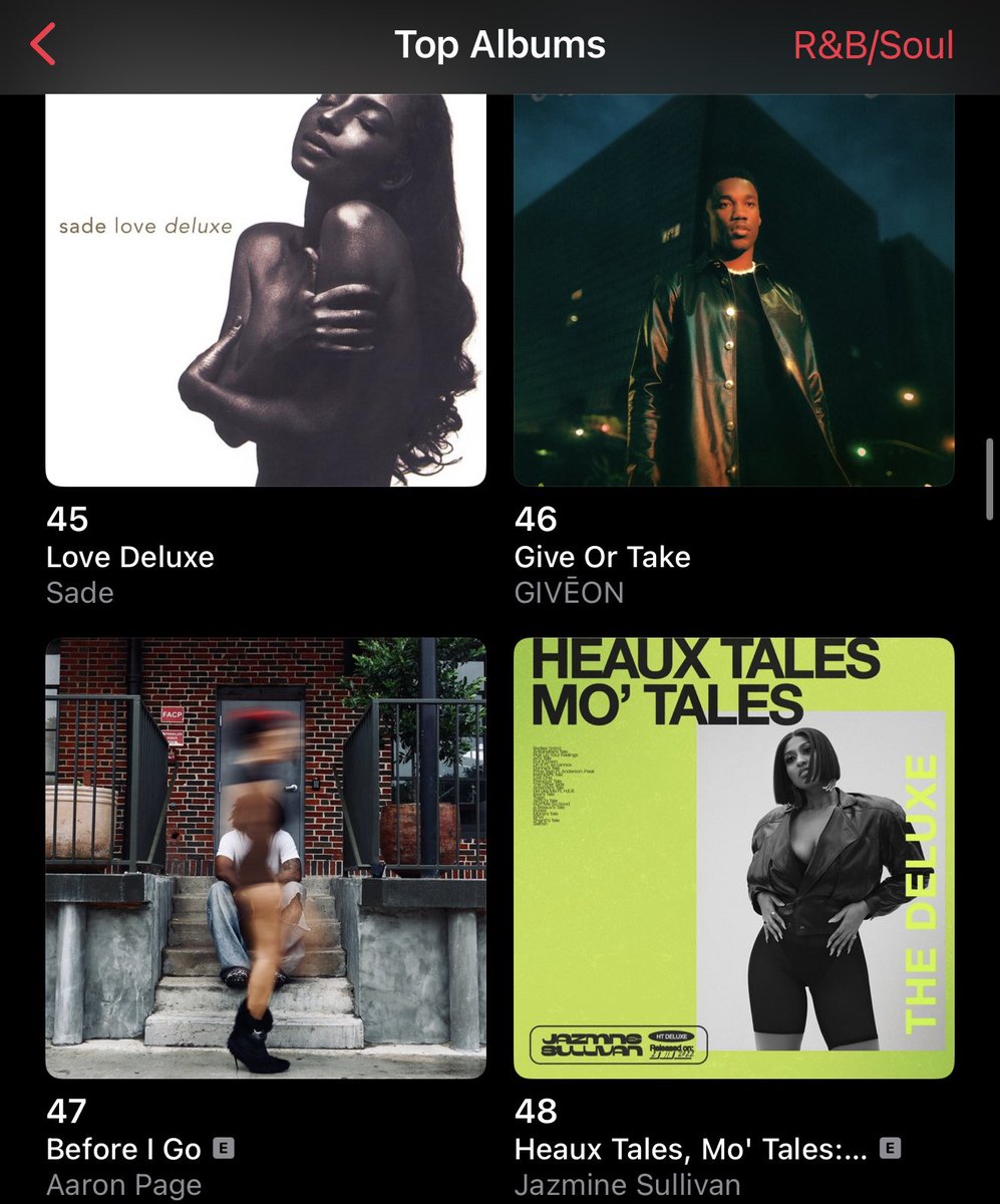 Hey so I dropped my EP “Before I Go” last week &amp; it hit top 50 on apple music RnB charts. Idk I’m real proud of myself &amp; all the shit it took just to get to this point. It’s a surreal time for me &amp; i just wanted to share this moment w yall.