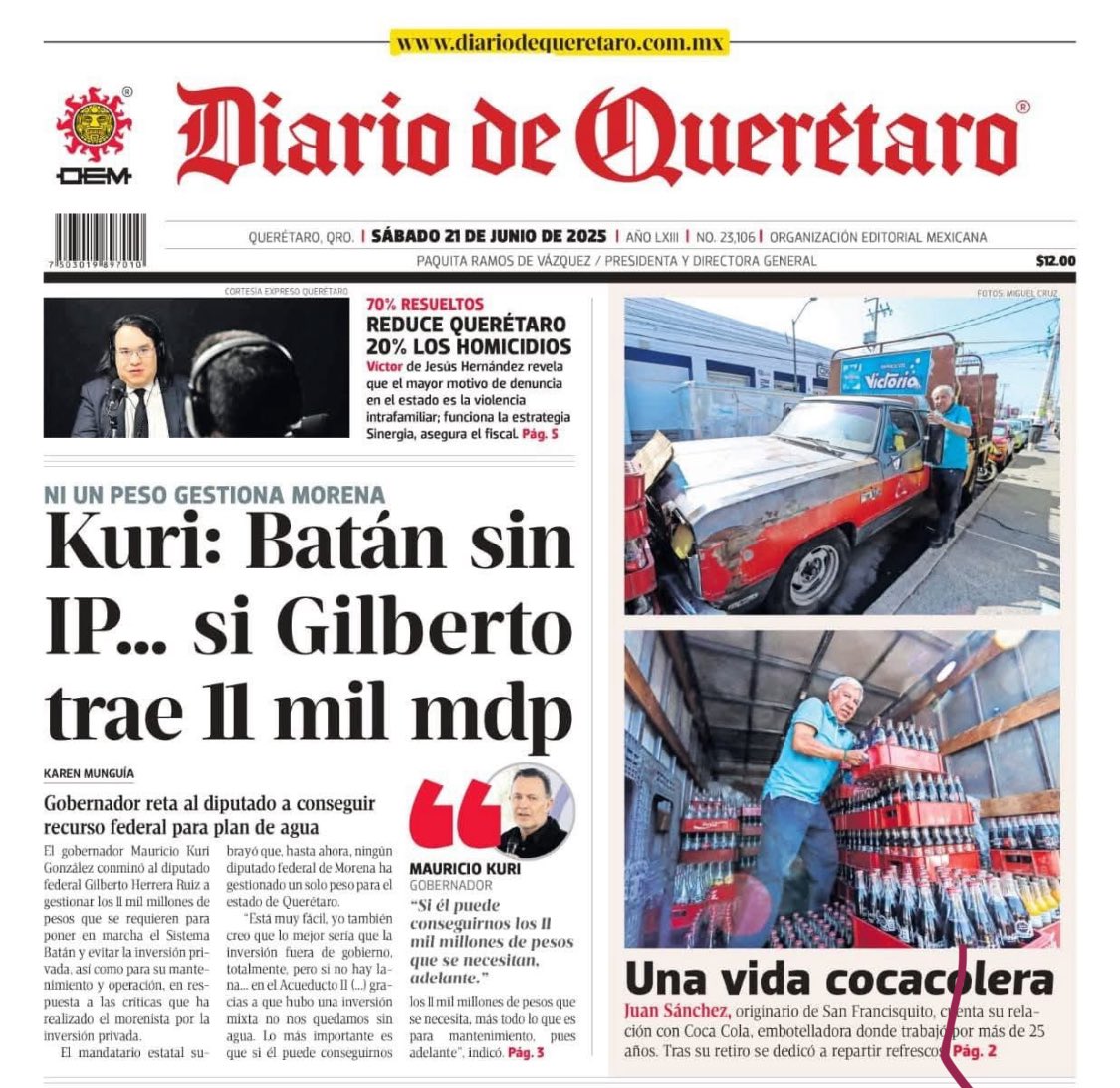 𝗟𝗼 𝗾𝘂𝗲 𝗲𝘀 𝗰𝗶𝗻𝗶𝘀𝗺𝗼 𝗼 𝗻𝗼 𝘁𝗲𝗻𝗲𝗿 𝘃𝗲𝗿𝗴𝘂̈𝗲𝗻𝘇𝗮 

No señor gobernador, antes de que le saque más dinero a las y los queretanos, vamos a hacer cuentas:

• 𝟳 𝗺𝗶𝗹 𝟱𝟬𝟬 𝗺𝗶𝗹𝗹𝗼𝗻𝗲𝘀 𝗱𝗲 𝗽𝗲𝘀𝗼𝘀 para remodelar 5 de Febrero, sin solucionar el