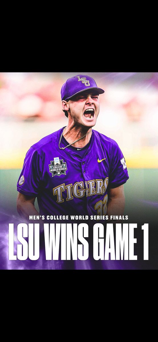 Tigers take one game ⚾️💛💜
Let's go baby #GeauxTigers