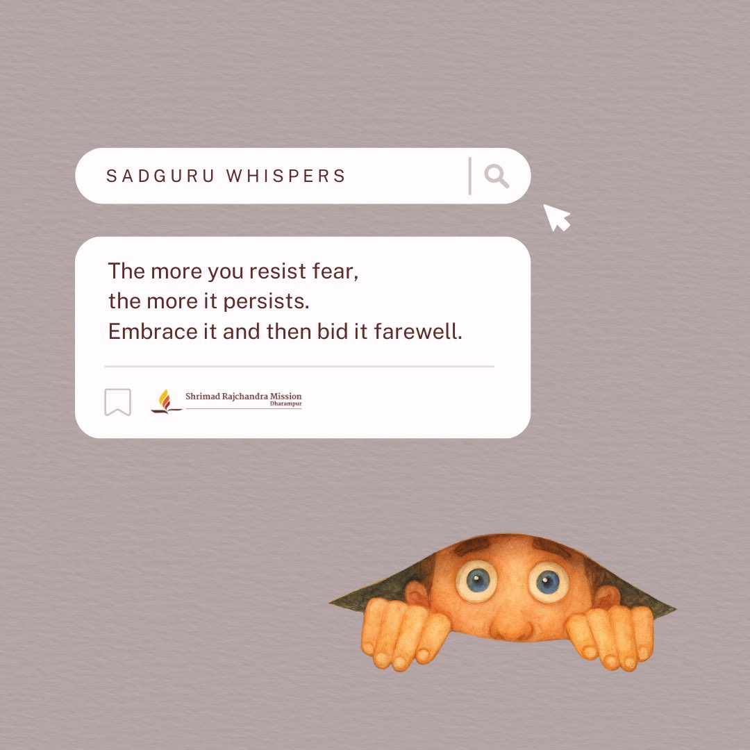 The more you resist fear, the more it persists. Embrace it and then bid it farewell.

#SadguruWhispers #Quotes #QOTD #NoFear #LifeLessons #SundayThoughts