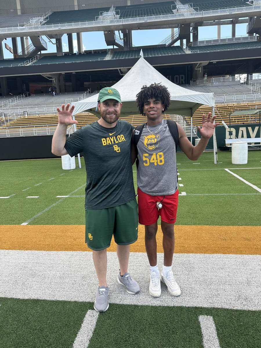 Nicholas Richardson (@nick1richardsom) on Twitter photo Had a fantastic time at <a href="/BUFootball/">Baylor Football</a> camp!
learn a whole lot from <a href="/CoachPowledge/">Matthew Powledge</a> , thank you for the tips!!
<a href="/WeissFootball/">Weiss Football</a>
<a href="/CoachDaveAranda/">Dave Aranda</a>
<a href="/Coach_Hill2/">Malcolm Hill</a>
<a href="/CoachCD20/">Coach Devereaux</a>
<a href="/floresjosue/">πΎπ€πππ π
π€π¨πͺπ ππ‘π€π§ππ¨πΊ</a>
<a href="/JUstblessed92/">Julian Ward</a> <a href="/BamPerformance/">Bam Performance</a> Had a fantastic time at <a href="/BUFootball/">Baylor Football</a> camp!
learn a whole lot from <a href="/CoachPowledge/">Matthew Powledge</a> , thank you for the tips!!
<a href="/WeissFootball/">Weiss Football</a>
<a href="/CoachDaveAranda/">Dave Aranda</a>
<a href="/Coach_Hill2/">Malcolm Hill</a>
<a href="/CoachCD20/">Coach Devereaux</a>
<a href="/floresjosue/">πΎπ€πππ π
π€π¨πͺπ ππ‘π€π§ππ¨πΊ</a>
<a href="/JUstblessed92/">Julian Ward</a> <a href="/BamPerformance/">Bam Performance</a>