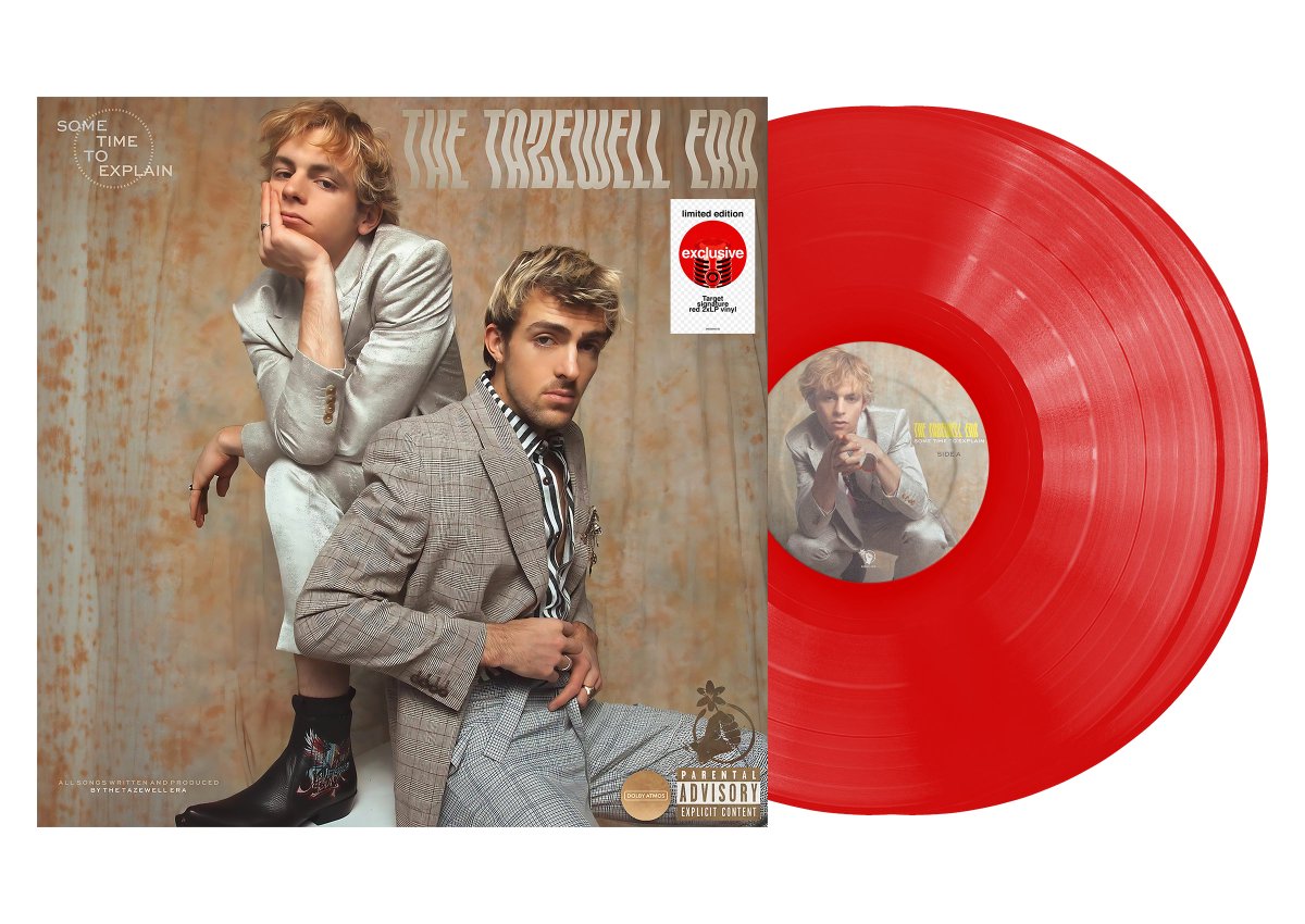 TheTazewellEra's tweet photo. #SomeTimeToExplain is on vinyl as a Target exclusive. The 180 gram 2xLP was pressed on two of the retail chain’s signature red colored LPs. The records are housed in a gatefold jacket with printed inner sleeves. Get your copy in Target stores or online at https://t.co/DiWyKdA5wX https://t.co/VgAxjnvmID