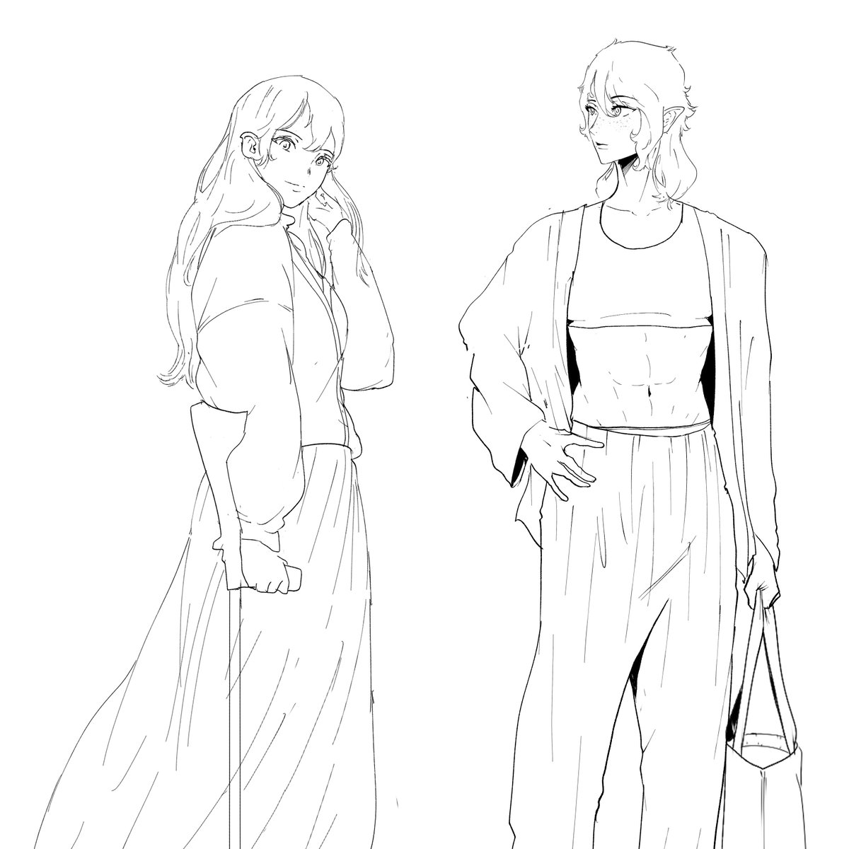 OninsanityG's tweet photo. I’m still torn on who should be taller.
#yurimanga #glwebtoon #yurianime https://t.co/UVoPSnoMEz
