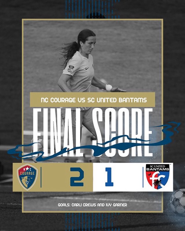 🎉WHAT A WIN🎉 Ivy Garner with the game winning goal in the 93rd minute to clinch the playoff spot!! Courage moves to 9-0-1 on the season to win qualify for another playoff spot for the third year in a row. Go on Courage! #ForTheW
