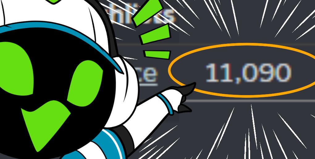 I was gonna celebrate the 10k but you guys blasted past it! Its been a crazy week , its relieving to see everyone having a good time with the demo, Twitter doesnt let me put into words enough how much it means to me. Ive poured 3 yrs into gamedev+PTB, and many more will come! 💚
