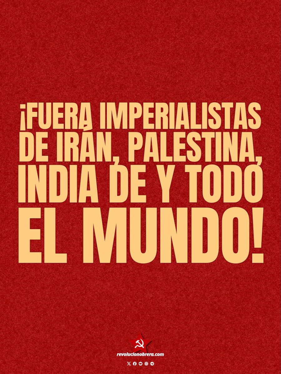 mlm_red's tweet photo. Es necesario rechazar y condenar la agresión imperialista yanqui contra Irán.

Como es necesario oponerse a la opresión imperialista sobre los pueblos del mundo. https://t.co/Z1BfcNmSvd