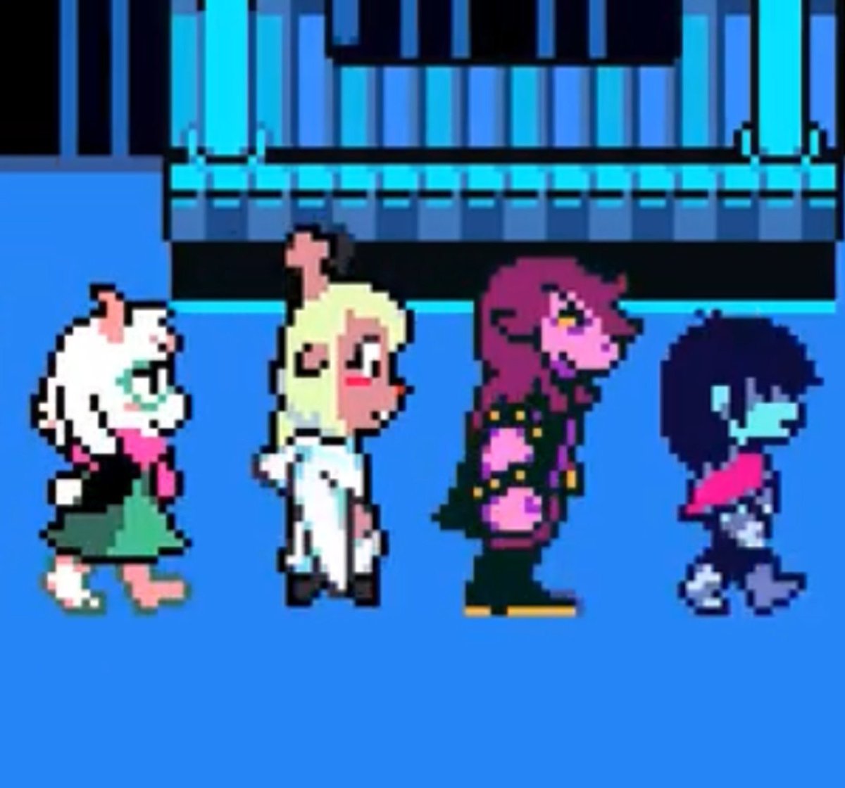 _karusketch_'s tweet image. Ralsei and Noelle are actually taller than Kris 😭, they&apos;re such a small bean.