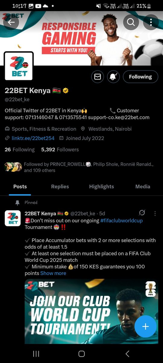 editorke_'s tweet photo. @22bet_ke @PhilipShole_
@micaiahjoshua
Guys follow @22bet_ke
#22BetPromocode https://t.co/t8LQfuY7mJ