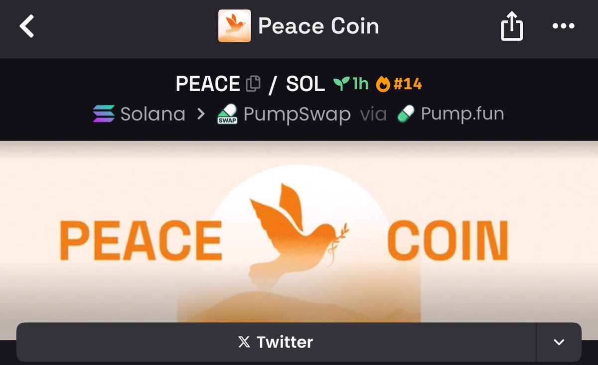 I've had enough of WAR dumping my bags.

May the trenches assemble together for the sake of $PEACE and full send this shit. Seems like some chad has CTO’d this coin with new xcom and is making a site.

Topblasted again

UBWrkWCzUvhkVEP1PhfGgfP8QgwXacjm1vYtuWNpump
