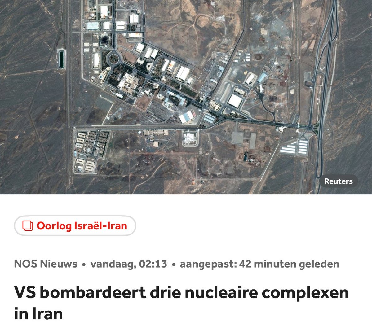 Grote zorgen over Amerikaanse bombardementen op Iran. Een roekeloze actie die kan leiden tot verdere escalatie van oorlogsgeweld in de wijde regio. Nu is dringend de-escalatie nodig en terugkeer naar het diplomatieke spoor. Daar moeten NL en de EU zich onverwijld voor inzetten.