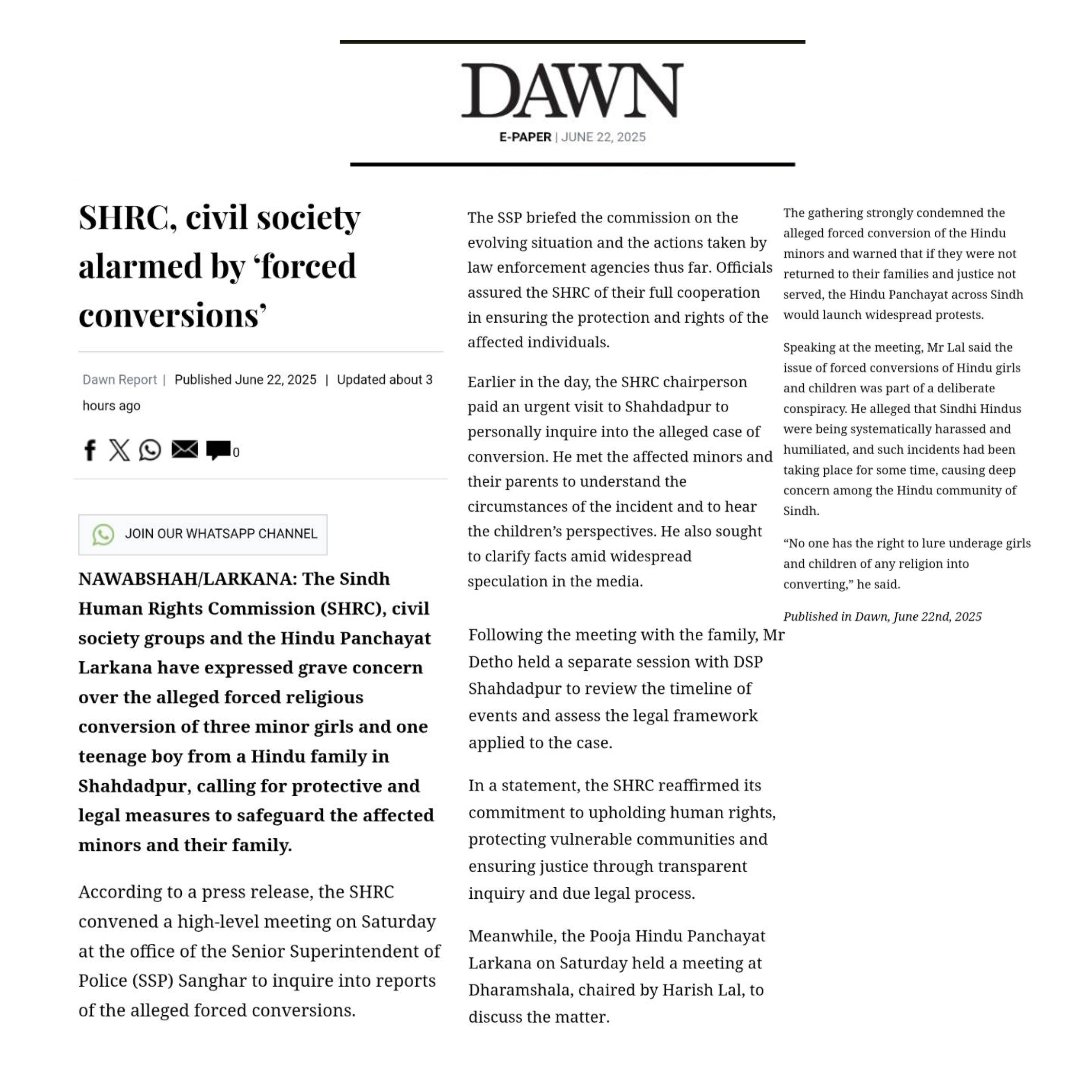 Sindh Human Rights Commission (SHRC) tweet media