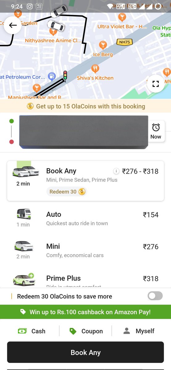 BetterBengaluro's tweet photo. How is @nammayatri costlier than @Olacabs or @rapidobikeapp ? 
Wasn't the whole point of Namma yatri to reduce the commission of middle men and help both commuters and auto drivers? 
Everything is a scam nowadays. 
#nammayatri #ola #rapido #Bengaluru #automafia https://t.co/lLxQO8nKWZ