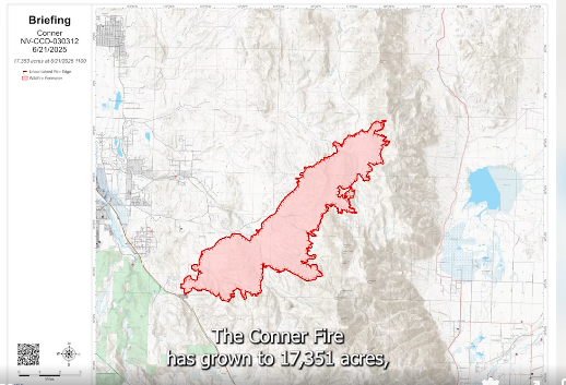 NVEmergencyMgmt's tweet photo. Update on the #ConnerFire is at 17,351 acres, 0% Containment.
https://t.co/u6RGPOFajJ https://t.co/8Sy3Wy7UrI
