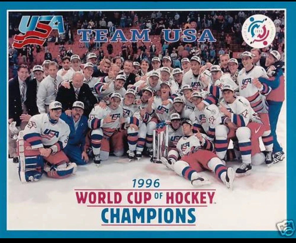 Here is a picture of the 1996 World Cup of hockey champions Team USA

🇺🇸🇺🇸🇺🇸🫡